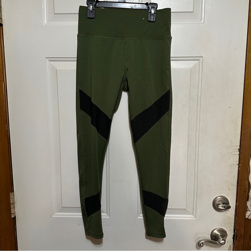 Series‎ 8 Fitness Active Leggings Womens Med Olive Polyester Sports Fitness